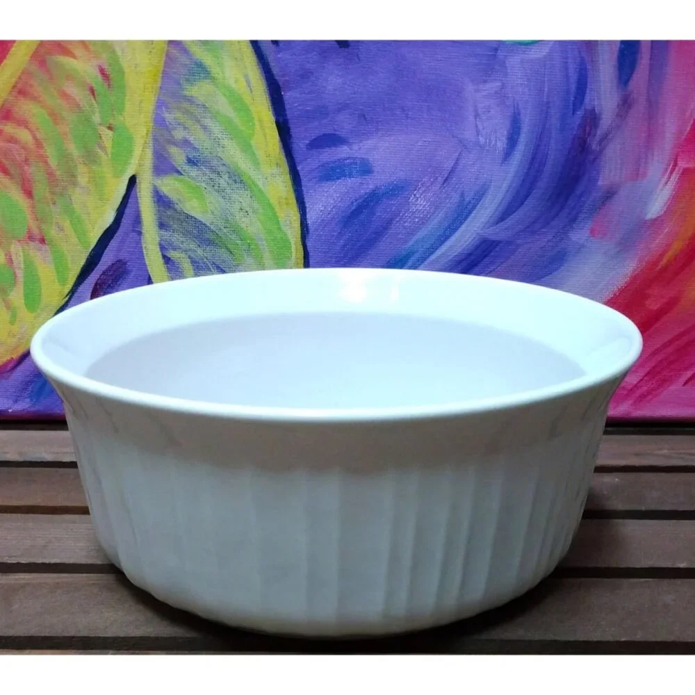 Corningware Round French White Stoneware Casserole Dish 1.4 Liter, Instant Pot